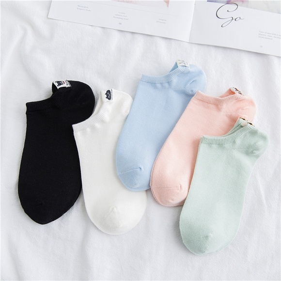 Accessories - 5 Pairs Women Cotton Pets Low Cut Socks